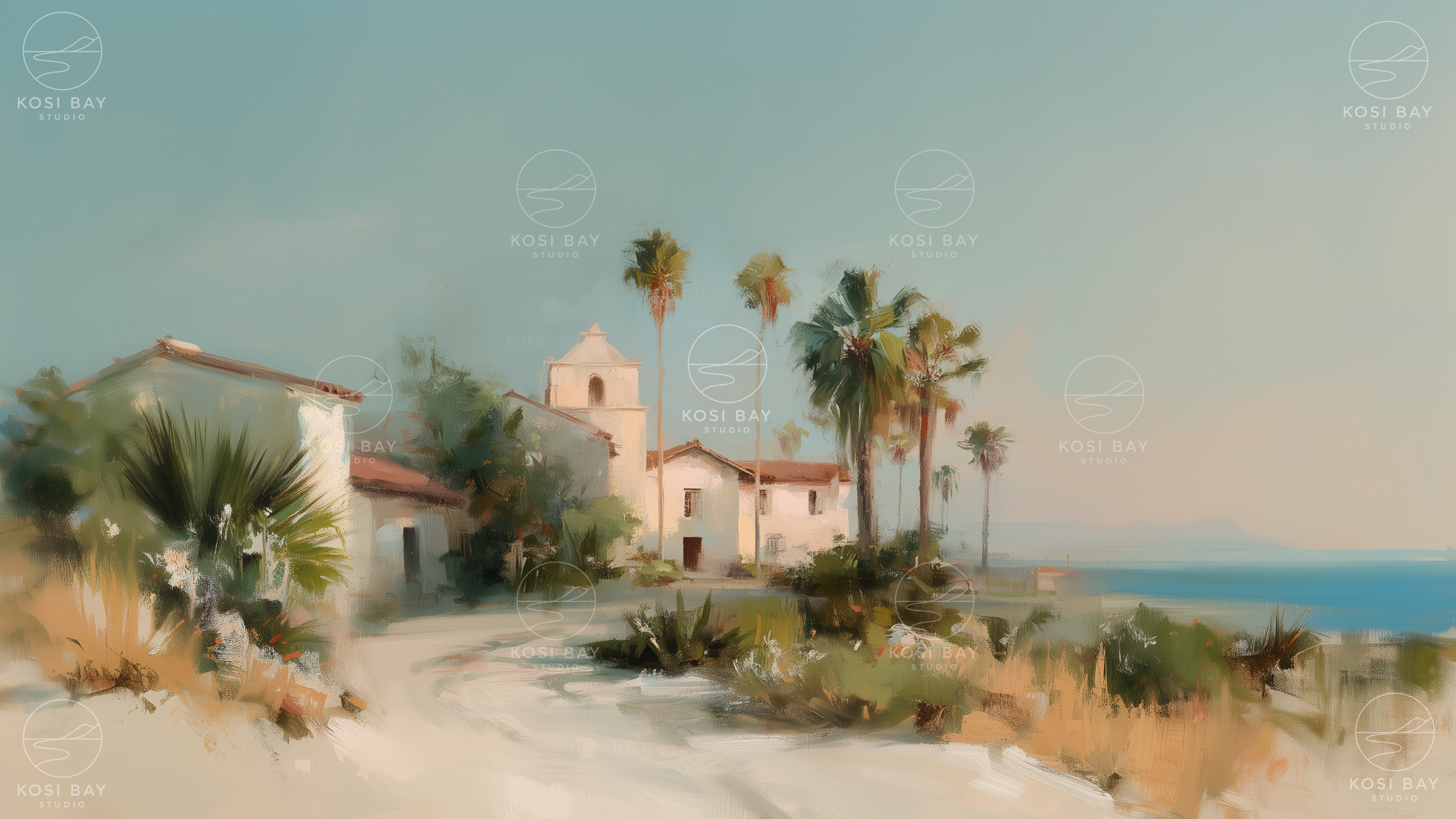 Mission on the Shore | Digital Art for Frame TV