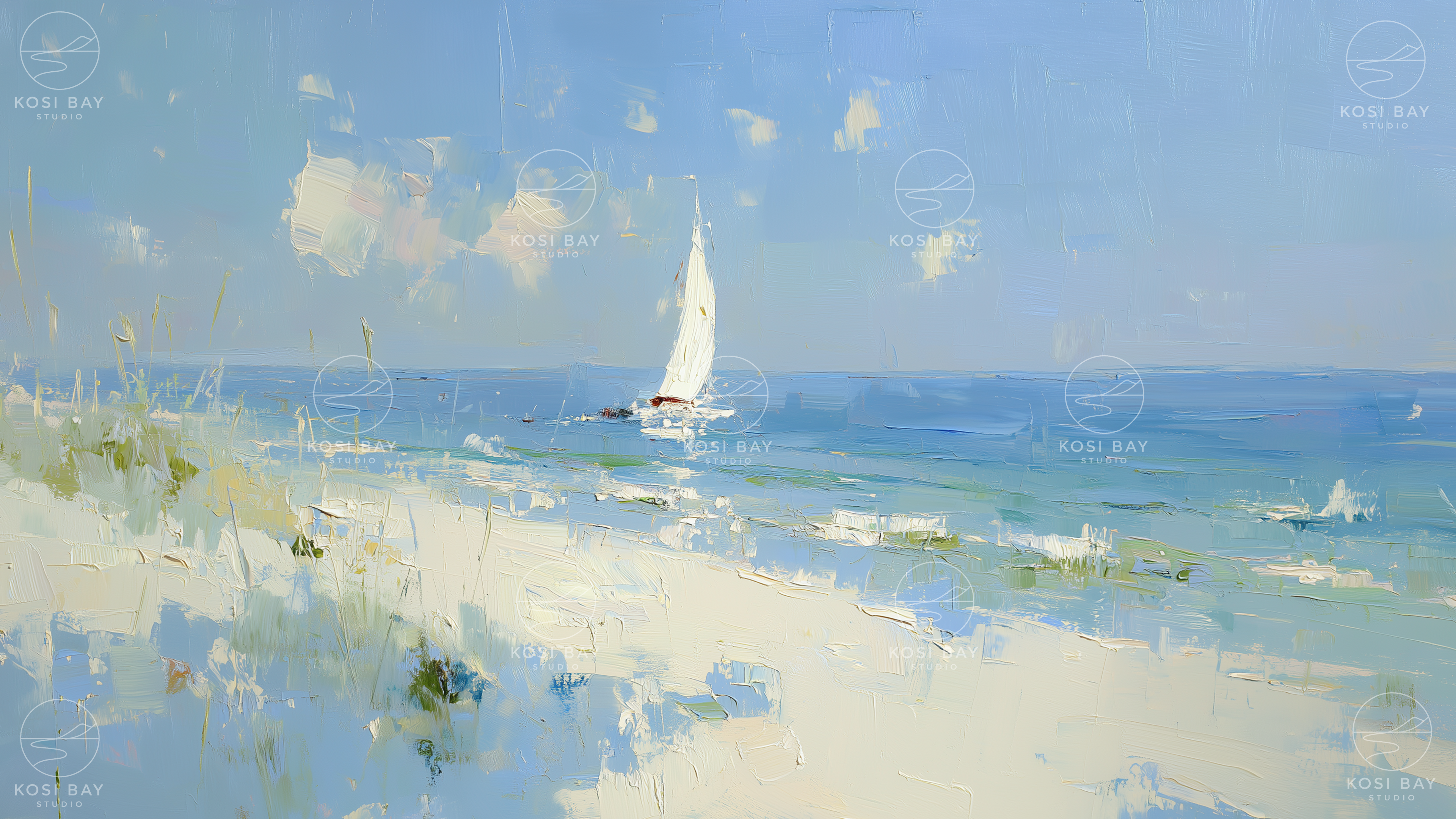 Sailboat Offshore | Digital Art for Frame TV